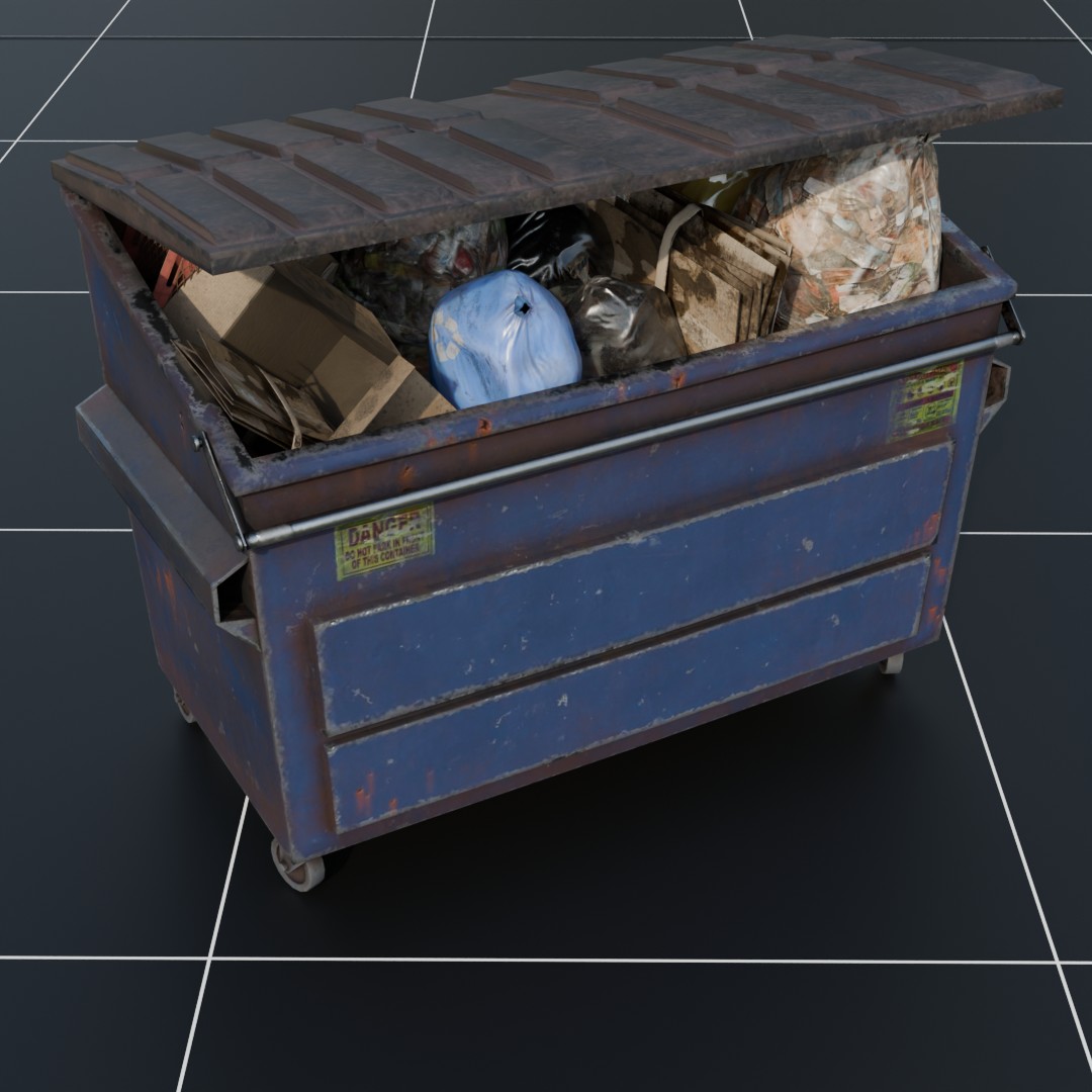 Dumpster With Trash_V1